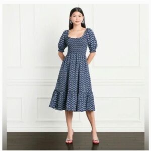 Hill House Home Louisa Nap Dress in Navy Posy Print XS